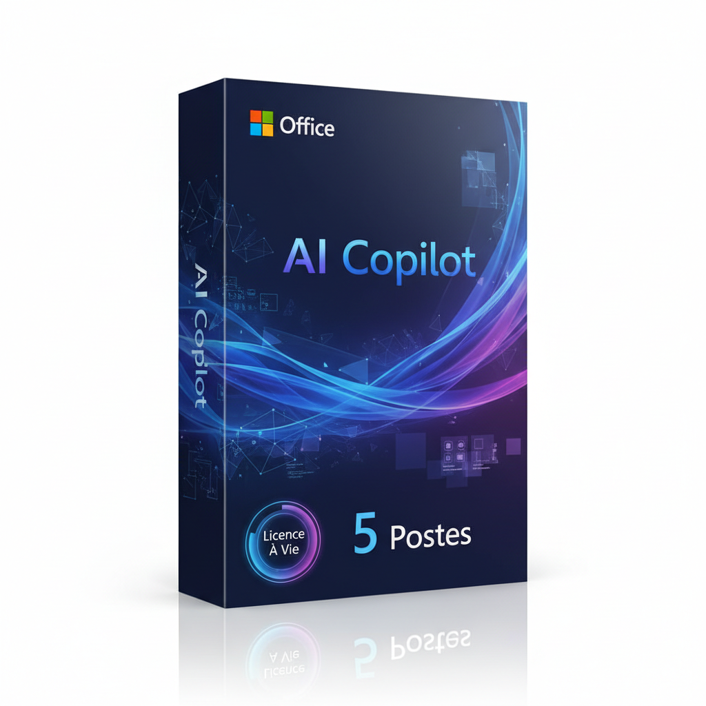 Microsoft Office 2026 Copilot AI — 5 Postes Licence À Vie